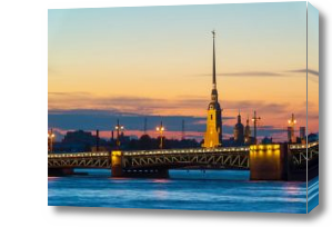 Картина Вечерний город